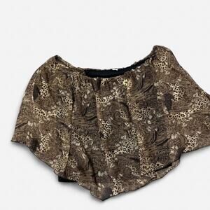 Y2K Vintage Top Leopard Print Zoe Beth Plus Size Off The Shoulder Blouse 2000’s